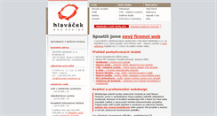 Desktop Screenshot of hlavacek-webdesign.cz